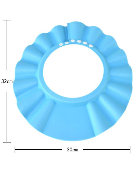Gorro de Baño Ajustable para Bebés y Niños - EVA Azul