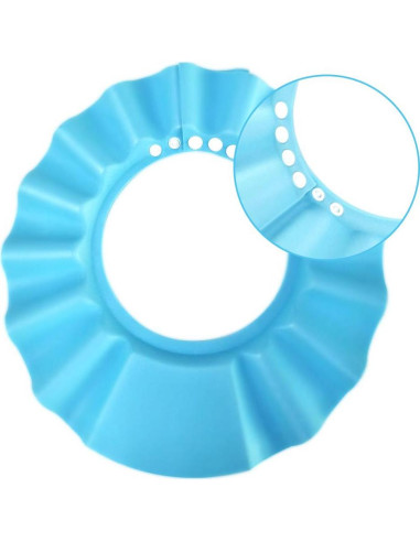 Gorro de Baño Ajustable para Bebés y Niños - EVA Azul