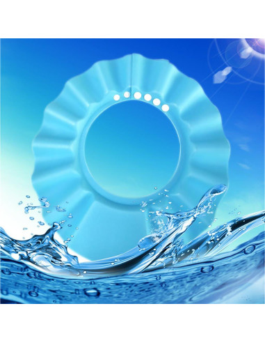 Gorro de Baño Ajustable para Bebés y Niños - EVA Azul