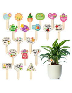 20 Etiquetas de Madera para Plantas WATINC - Jardinería