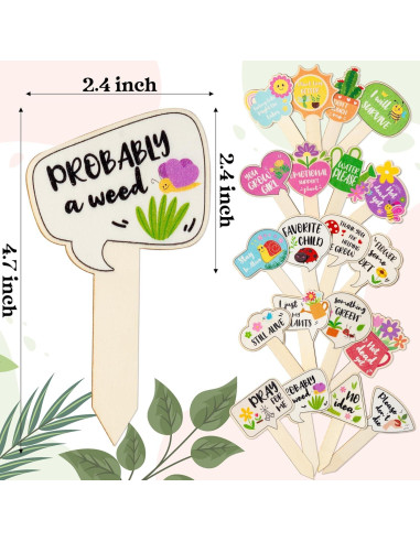 20 Etiquetas de Madera para Plantas WATINC - Jardinería