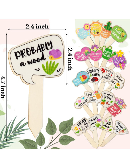 20 Etiquetas de Madera para Plantas WATINC - Jardinería