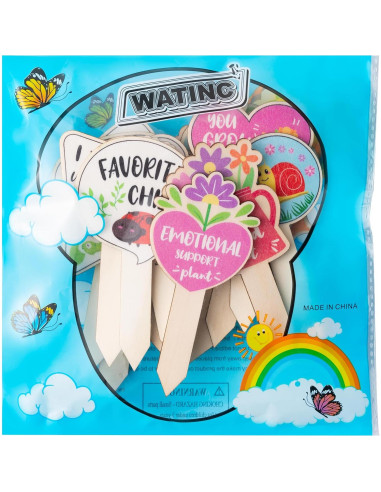 20 Etiquetas de Madera para Plantas WATINC - Jardinería