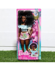 Muñeca Barbie Día y Juego con Patines Rosa - Mattel HPL77 2