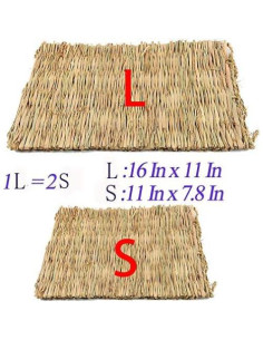 Alfombra de Hierba Natural Hamiledyi 3 Pcs para Mascotas 2