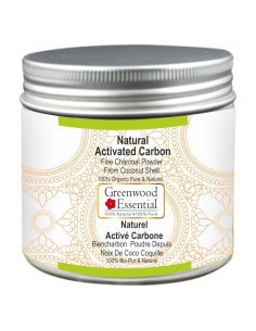 Polvo de Carbón Activado 100% Orgánico Greenwood 100g