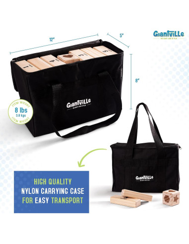 Juguete de Madera Giantville - Torre de Bloques 54 Piezas