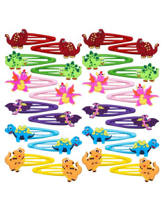 30 Clips de Pelo de Dinosaurio Alomois - Antideslizantes y Ligeros