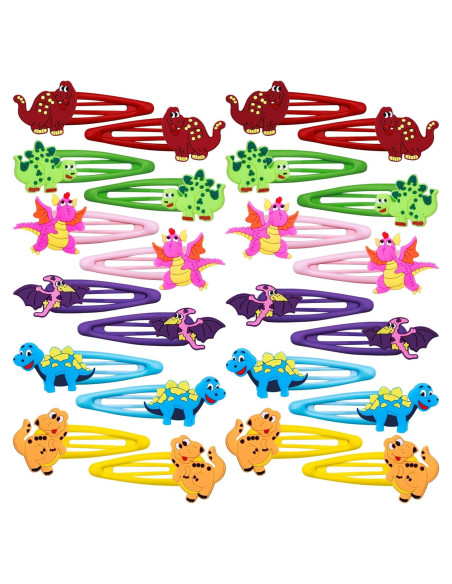 30 Clips de Pelo de Dinosaurio Alomois - Antideslizantes y Ligeros