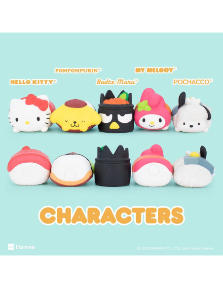 Juguete Squishy de Sorpresa Hamee Hello Kitty Sushi 1 Pc