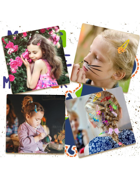 30 Clips de Pelo de Dinosaurio Alomois - Antideslizantes y Ligeros