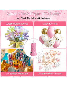 Bomba de aire eléctrica Fikowo para globos 30W portátil 2