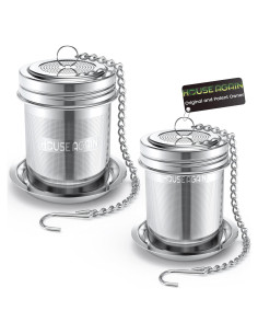 Infusor de Té House Again Acero Inoxidable 2 Piezas Grande y Pequeño