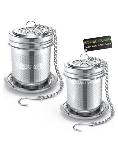 Infusor de Té House Again Acero Inoxidable 2 Piezas Grande y Pequeño