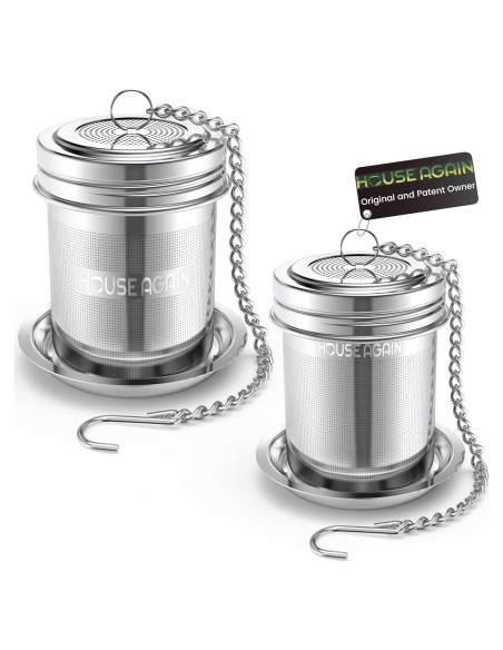 Infusor de Té House Again Acero Inoxidable 2 Piezas Grande y Pequeño