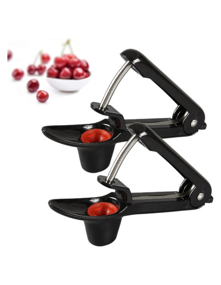 Removedor de Huesos de Cereza Aebor - 2 Piezas, Negro