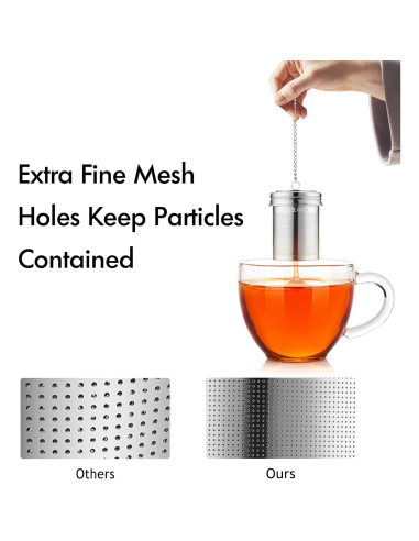 Infusor de Té House Again Acero Inoxidable 2 Piezas Grande y Pequeño