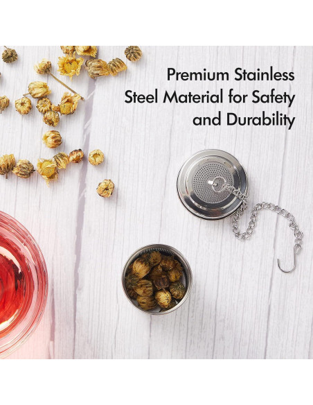 Infusor de Té House Again Acero Inoxidable 2 Piezas Grande y Pequeño