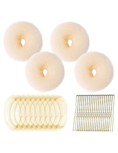 Kit de Hacer Moños Teenitor - 4 Piezas Medianas + Redes y Horquillas