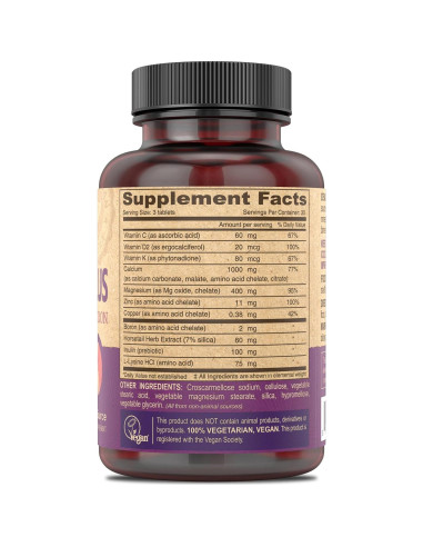 Suplemento Vegano Calcio y Magnesio DEVA 90 Tabletas x 2