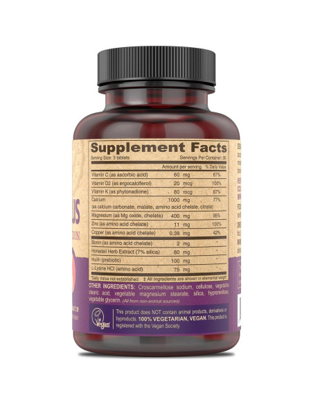 Suplemento Vegano Calcio y Magnesio DEVA 90 Tabletas x 2