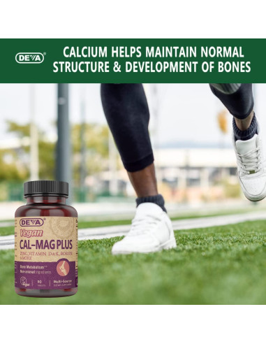 Suplemento Vegano Calcio y Magnesio DEVA 90 Tabletas x 2
