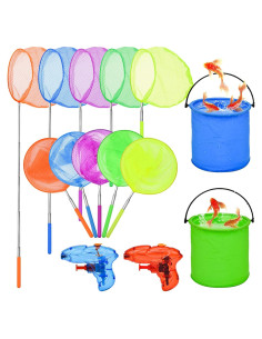 Juego de Pesca para Niños Abitoncc 14 Piezas Redes y Pistolas