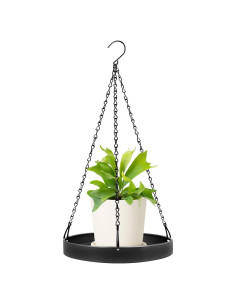 Colgador de Plantas PIKAMAO Negro Redondo 23.9 cm para Interior/Exterior