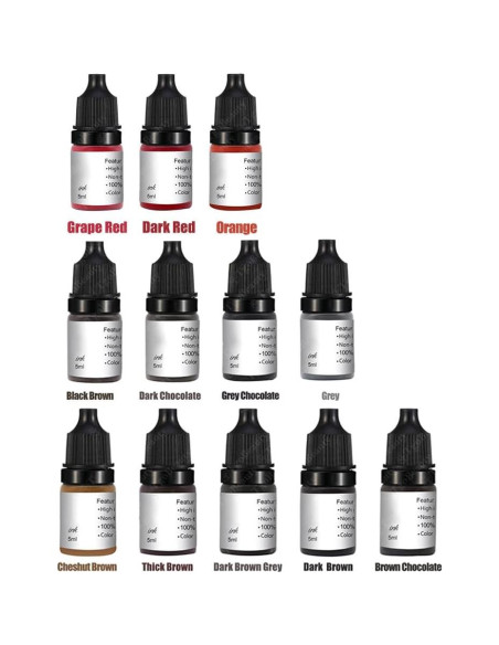 Tinta de Pigmento Permanente DuBeauty 5ml Rojo Uva para Microblading