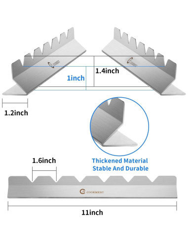 Soporte para Brochetas de BBQ JY COOKMENT Acero Inoxidable 2 Piezas