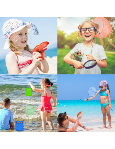 Juego de Pesca para Niños Abitoncc 14 Piezas Redes y Pistolas