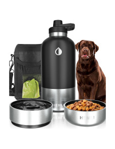 Botella de Agua para Perros HEMLI 1.89 L con Tazón Desmontable