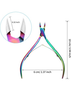 Mudder 3 Cortadores de Cutículas Acero Inoxidable Manicura 2
