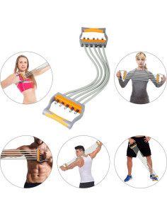 Expansor de Pecho TOCO FREIDO 5 Tubos Ajustables 9kg 2