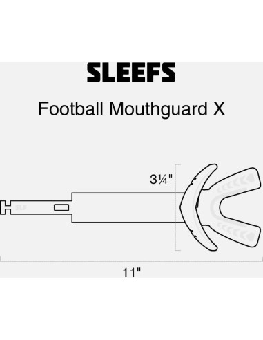 Protector Bucal de Fútbol SLEEFS Negro - Silicona Impacto