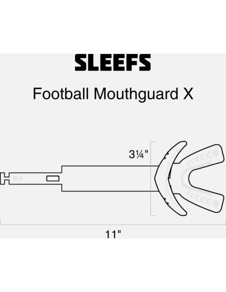 Protector Bucal de Fútbol SLEEFS Negro - Silicona Impacto