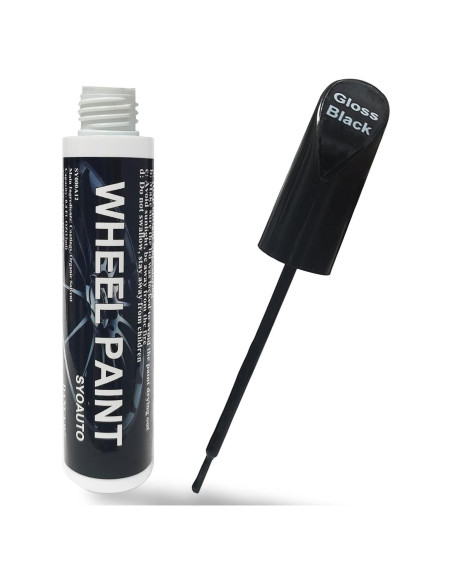 Pintura de Retoque para Llantas SYOAUTO Negro Brillante 12ml