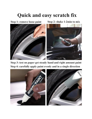 Pintura de Retoque para Llantas SYOAUTO Negro Brillante 12ml