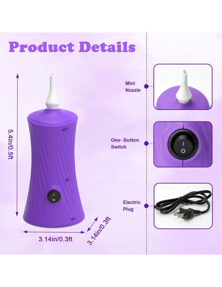 Bomba de globo eléctrica AXHJ portátil para inflar globos