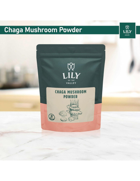 Polvo de Hongo Chaga LIRIO DEL VALLE 226g - Superalimento Vegano