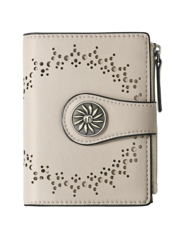 Billetera Bifold para Mujeres Tipmile con Bloqueo RFID Beige