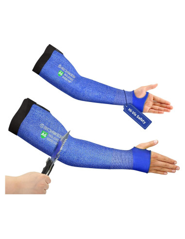Mangas Resistentes al Corte Schwer AIR-SKIN A6 UV UPF50+ Azul