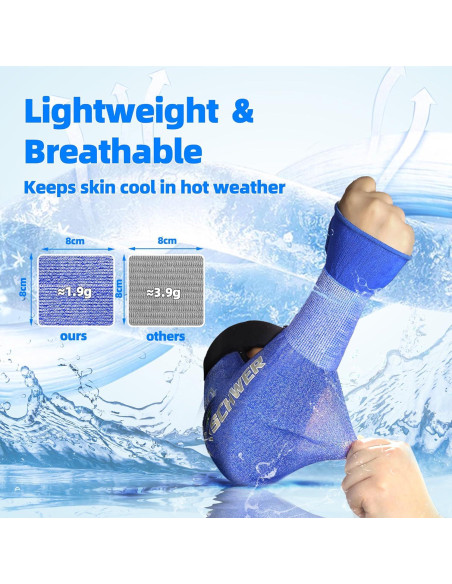 Mangas Resistentes al Corte Schwer AIR-SKIN A6 UV UPF50+ Azul