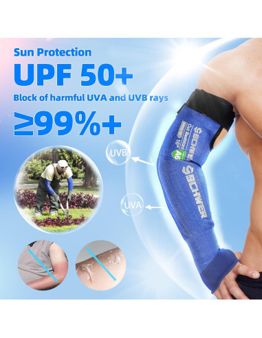 Mangas Resistentes al Corte Schwer AIR-SKIN A6 UV UPF50+ Azul