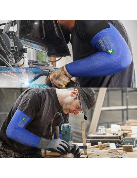 Mangas Resistentes al Corte Schwer AIR-SKIN A6 UV UPF50+ Azul