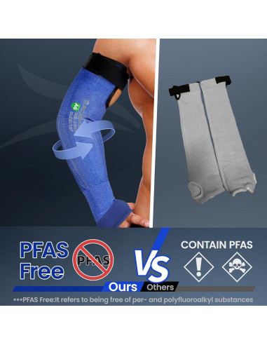 Mangas Resistentes al Corte Schwer AIR-SKIN A6 UV UPF50+ Azul