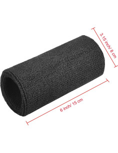 Banda de Sudor para Muñeca WILLBOND Negra 15x8 cm Absorbente 2