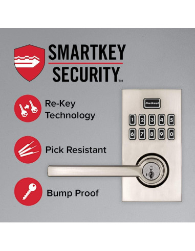 Cerradura Electrónica Kwikset SmartCode 917 Sin Llave Negra