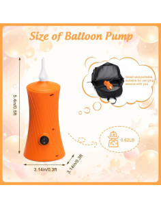 Bomba de Globo Eléctrica Kusamue YB-HF-528 Naranja 0.25kg 2