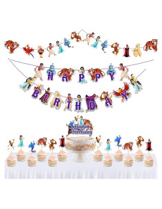 Suministros para Fiesta de Cumpleaños Aladino Seyal - 27 Piezas